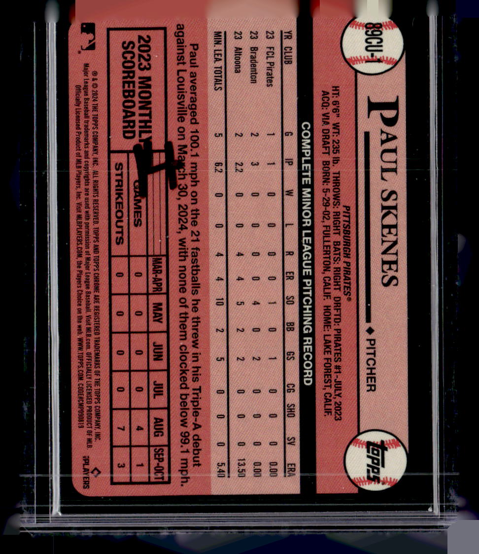 2024 Topps Chrome Update Paul Skenes Topps Baseball 35th Anni