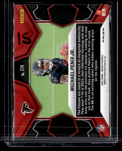 2024 Panini Mosaic Michael Penix Jr. Nfl Debut Red Camo