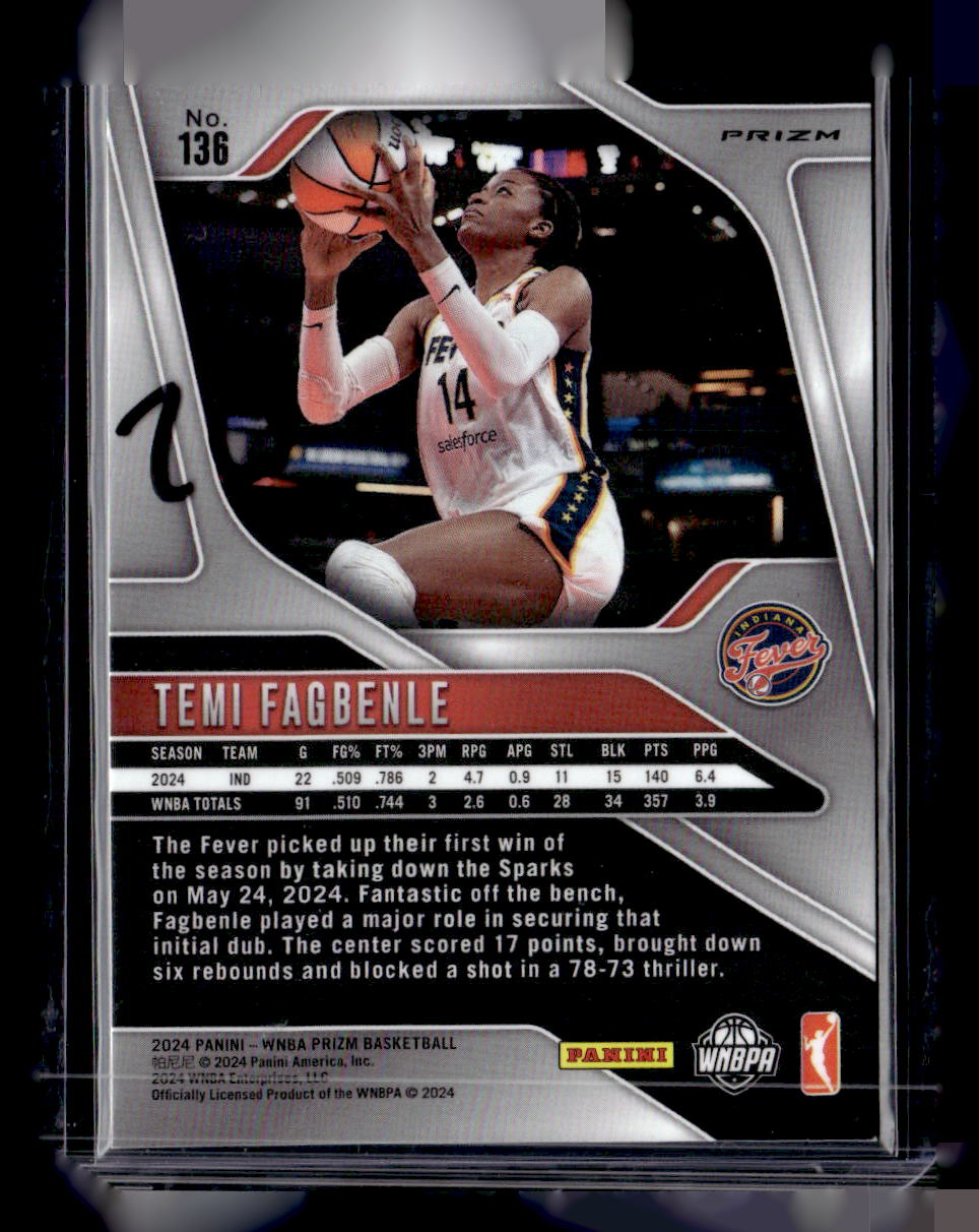 2024 Panini WNBA Prizm Temi Fagbenle Snakeskin