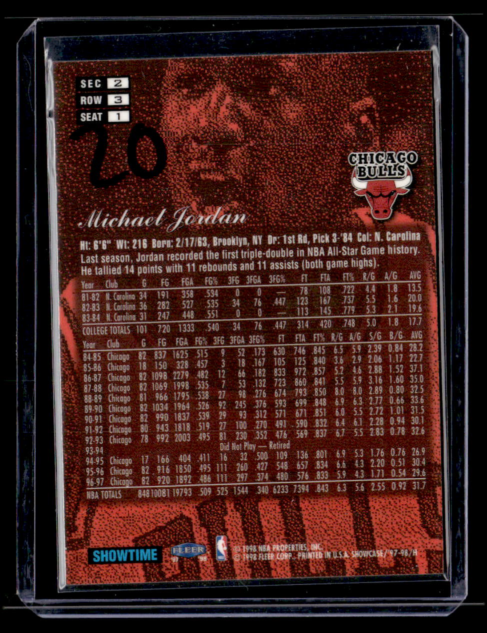 1997-98 Flair Showcase #1 Michael Jordan