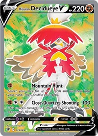 pokemon SWSH10: Astral Radiance Hisuian Decidueye V (Full Art)
