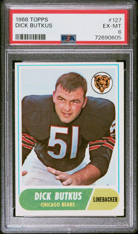 1968 Topps Dick Butkus #127 PSA 6