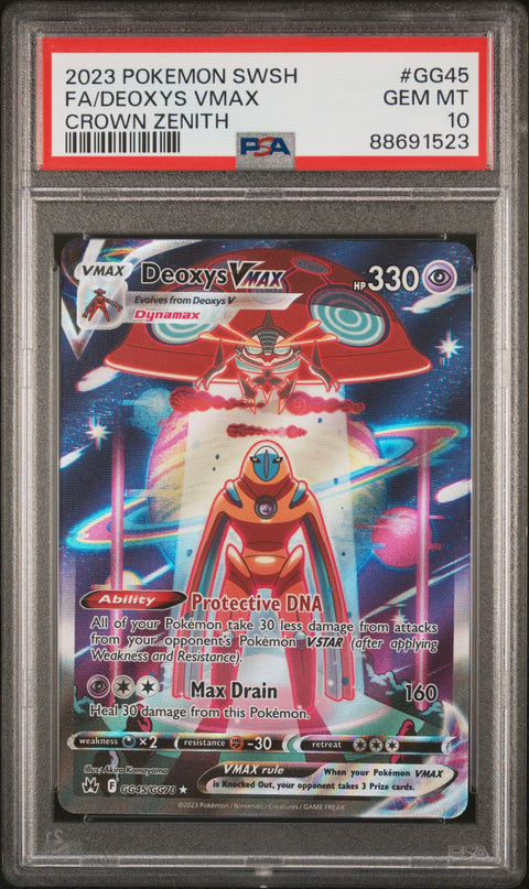 2023 Pokemon Sword And Shield Crown Zenith #GG45 Fa/Deoxys Vmax PSA 10