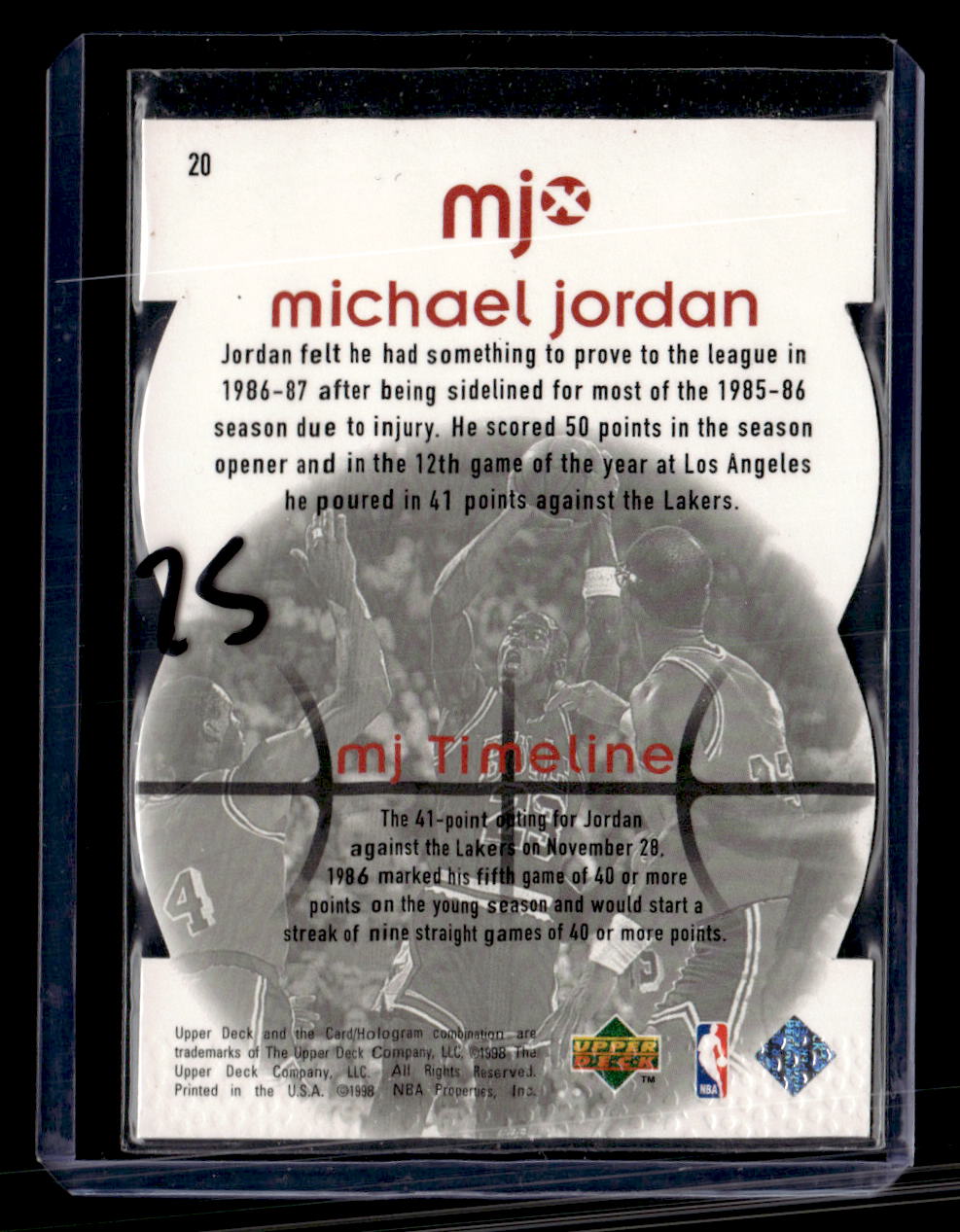 1998 Upper Deck MJx #20 Michael Jordan Timepieces Red #/2300