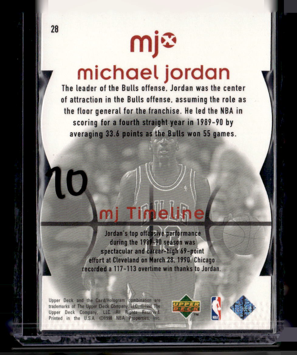 1998 Upper Deck MJx #28 Michael Jordan Timepieces Red #/2300