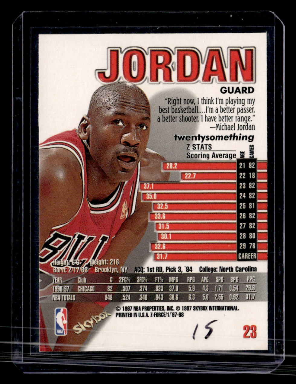 1997-98 SkyBox Z-Force #23 Michael Jordan