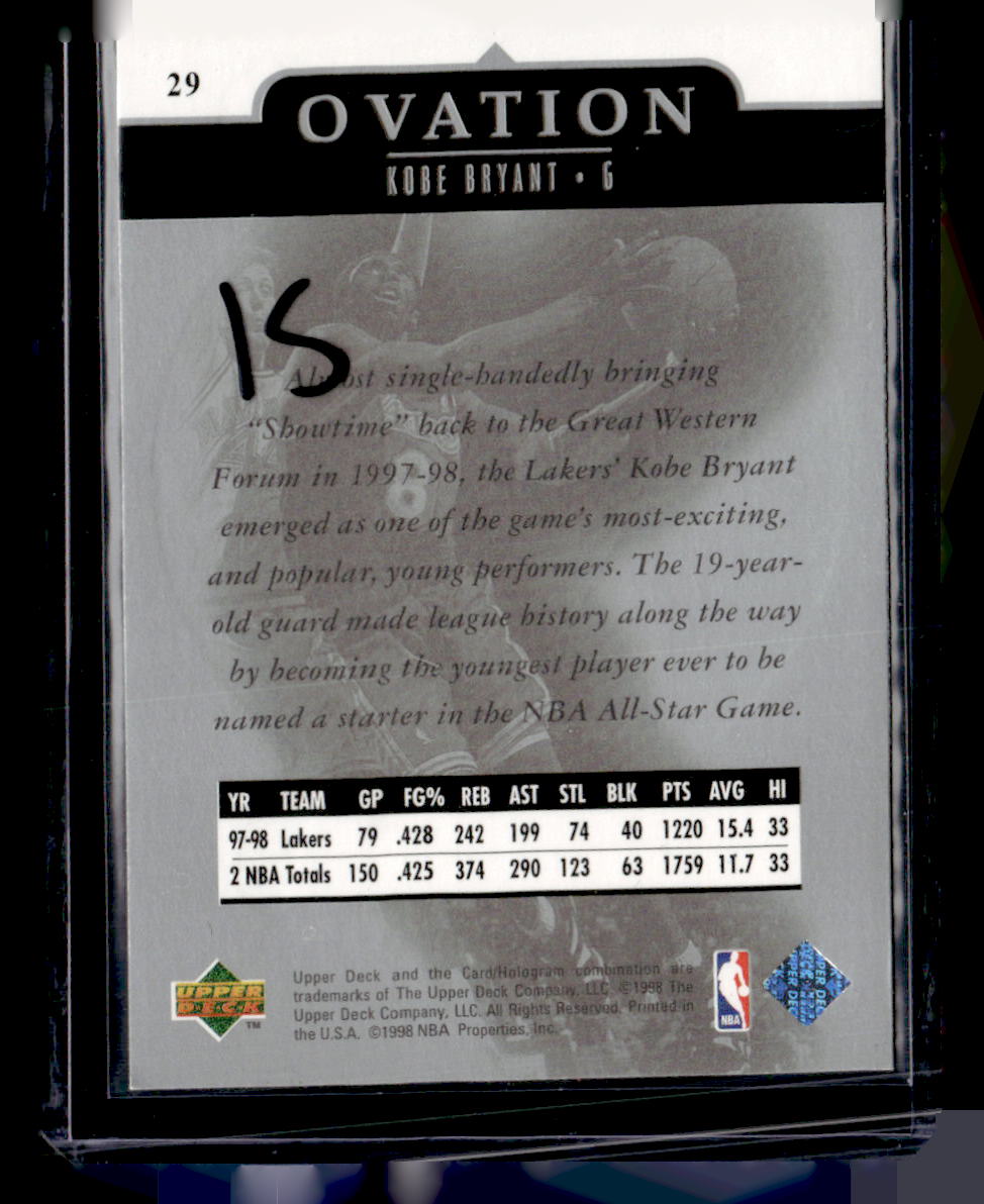 1998-99 Upper Deck Ovation #29 Kobe Bryant