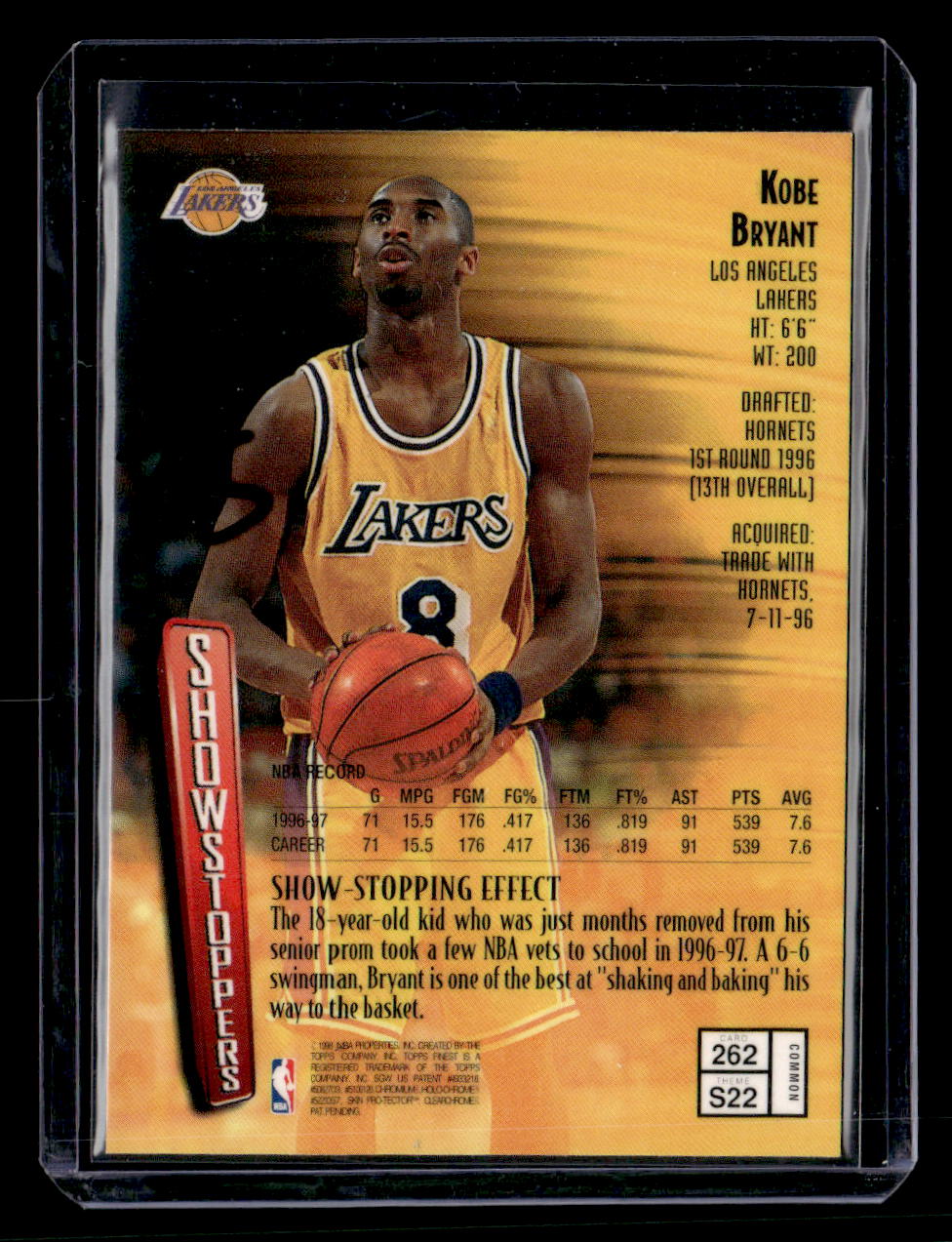 1997-98 Topps Finest #262 Kobe Bryant