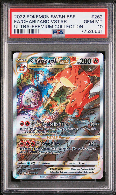 2022 Pokemon Swsh Promo #262 Fa/Charizard Vstar Ultra-Prem. Collection PSA 10