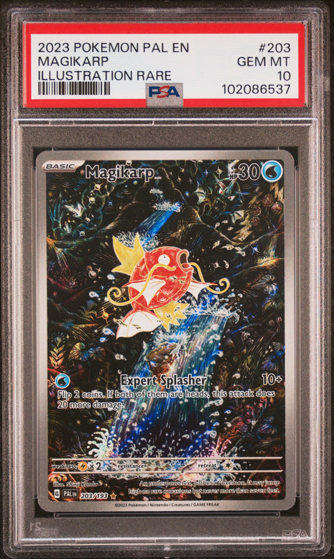2023 Pokemon Pal En-Paldea Evolved #203 Magikarp Illustration Rare PSA 10
