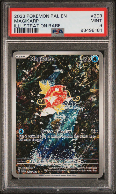 2023 Pokemon Pal En-Paldea Evolved #203 Magikarp Illustration Rare PSA 9
