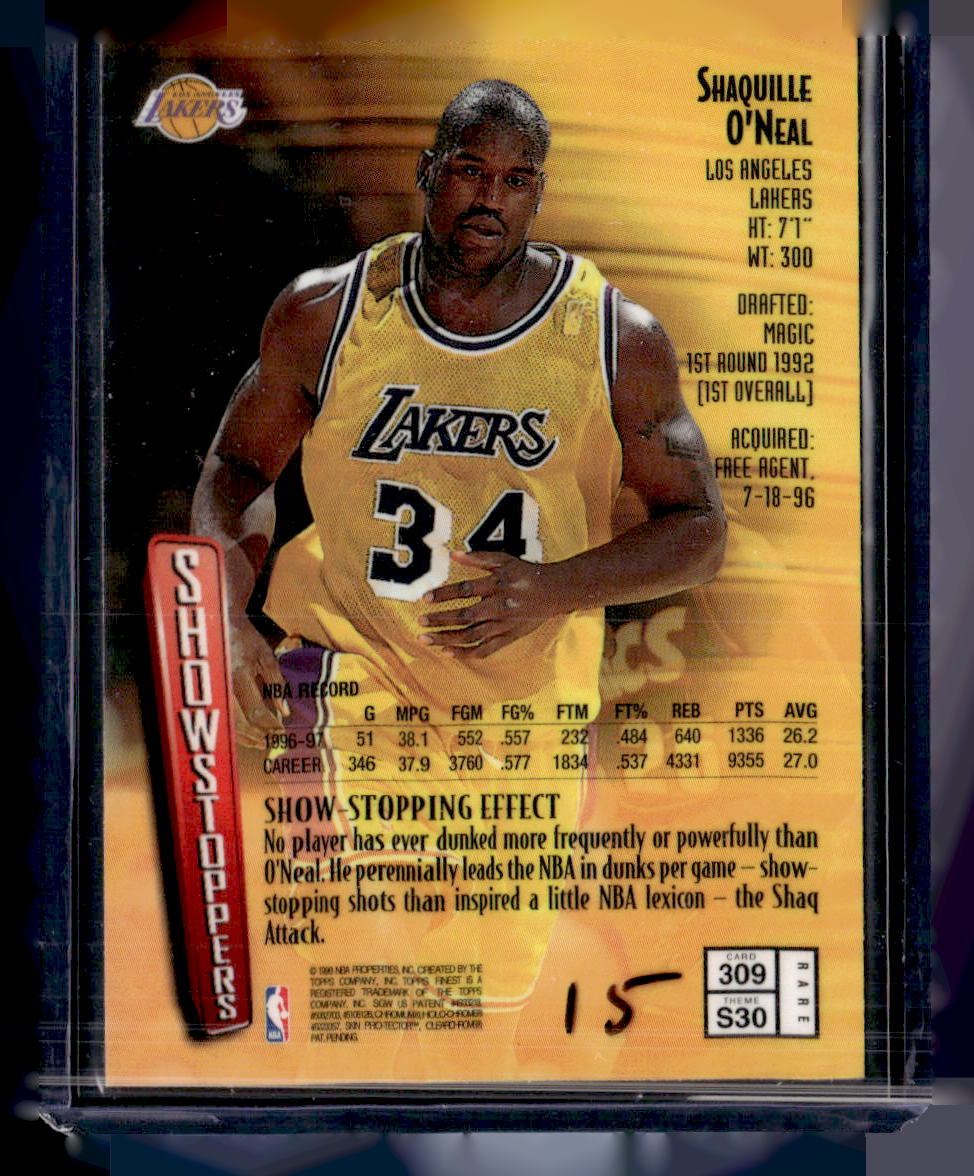 1998 Topps Finest #309 Shaquille O'Neal