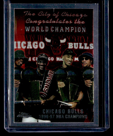 1998 Topps Chrome #51 Checklist Chicago Bulls
