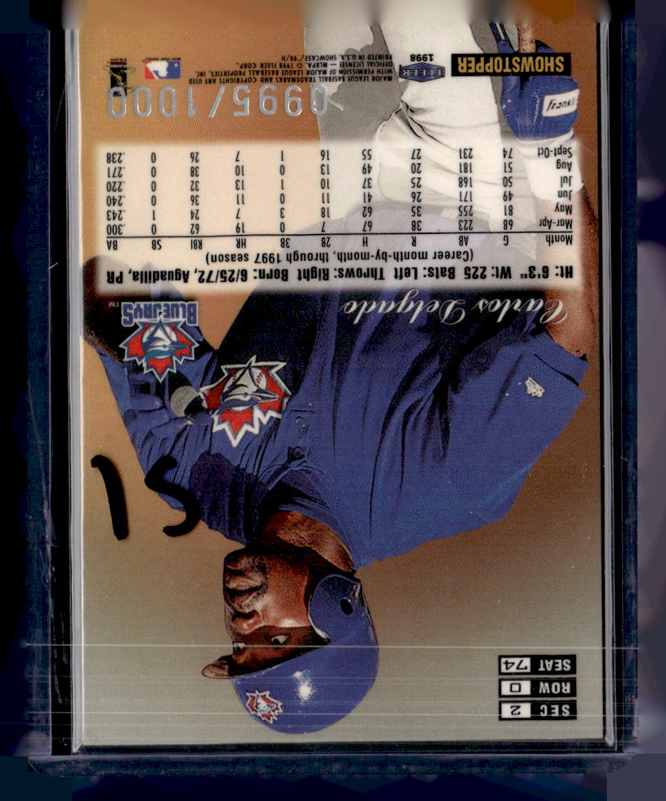 1998 Flair Showcase #74 Carlos Delgado Row 0