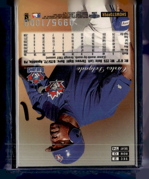 1998 Flair Showcase #74 Carlos Delgado Row 0