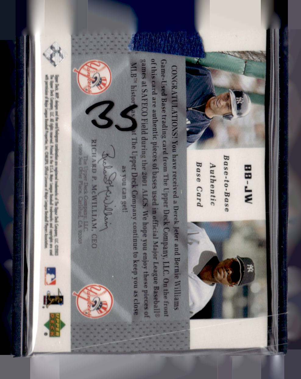 2003 Upper Deck MVP #BB-JW Derek Jeter / Bernie Williams Base-to-Base
