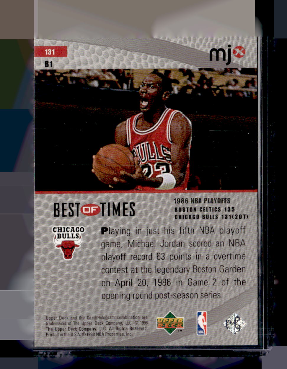 1998 Upper Deck MJx #131 Michael Jordan