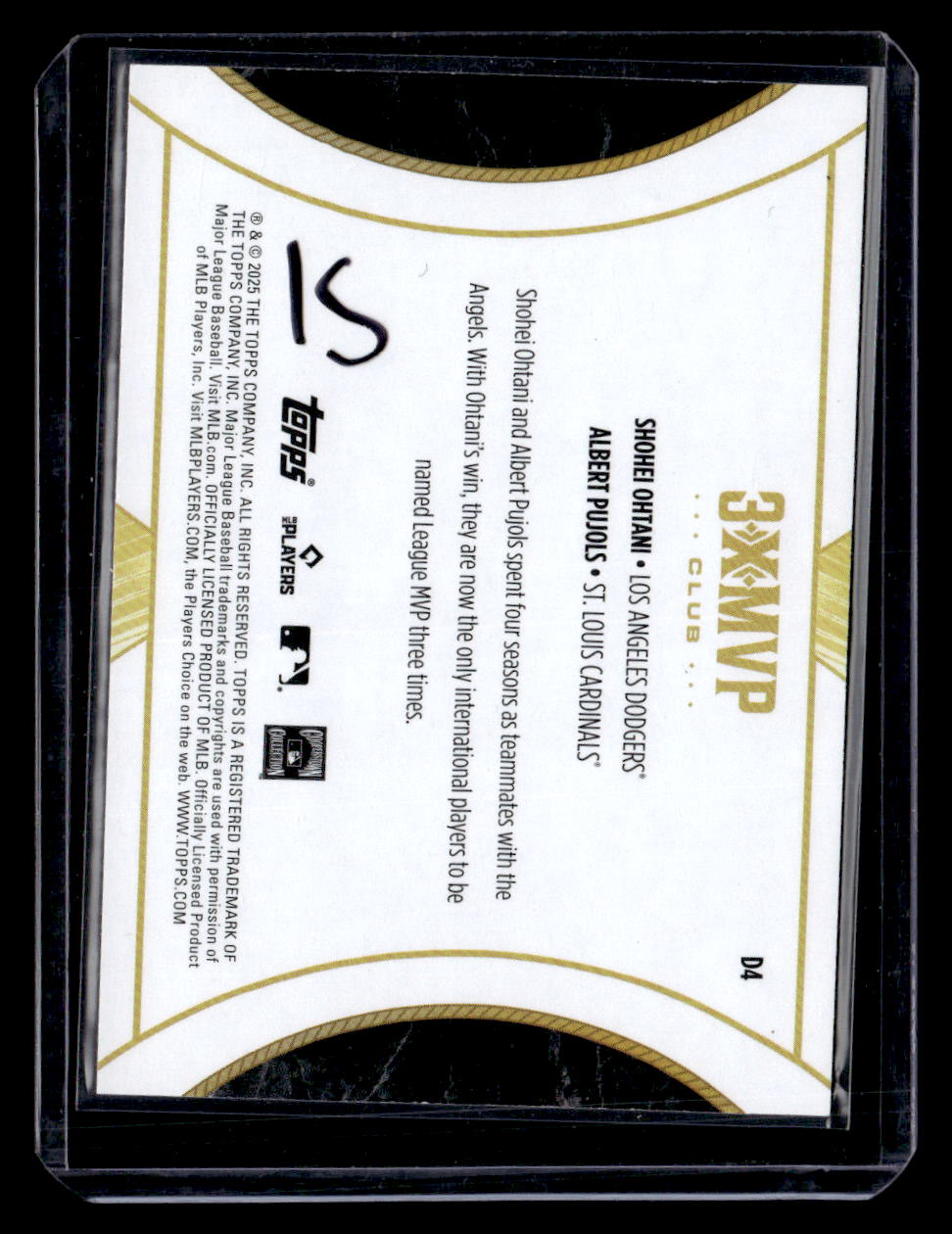 2025 Topps 3xMVP Club Shohei Ohtani / Albert Pujols