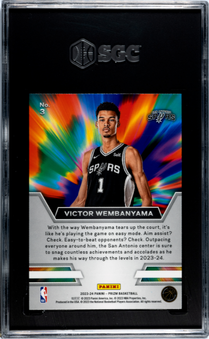 2023-24 Panini Prizm #3 Victor Wembanyama Instant Impact SGC 8 8488483