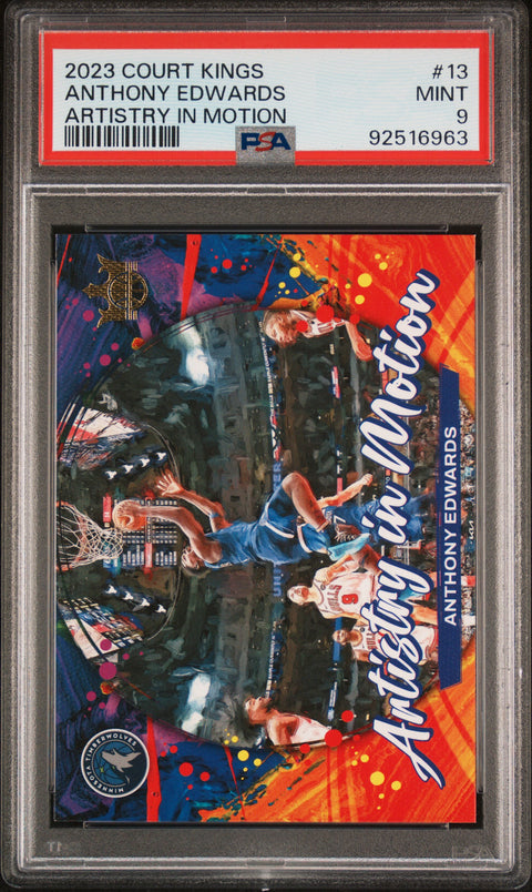 2023 Panini Court Kings Artistry In Motion #13 Anthony Edwards PSA 9 92516963