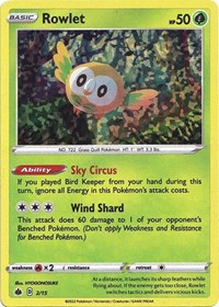 pokemon McDonald's Promos 2022 Rowlet - 2/15
