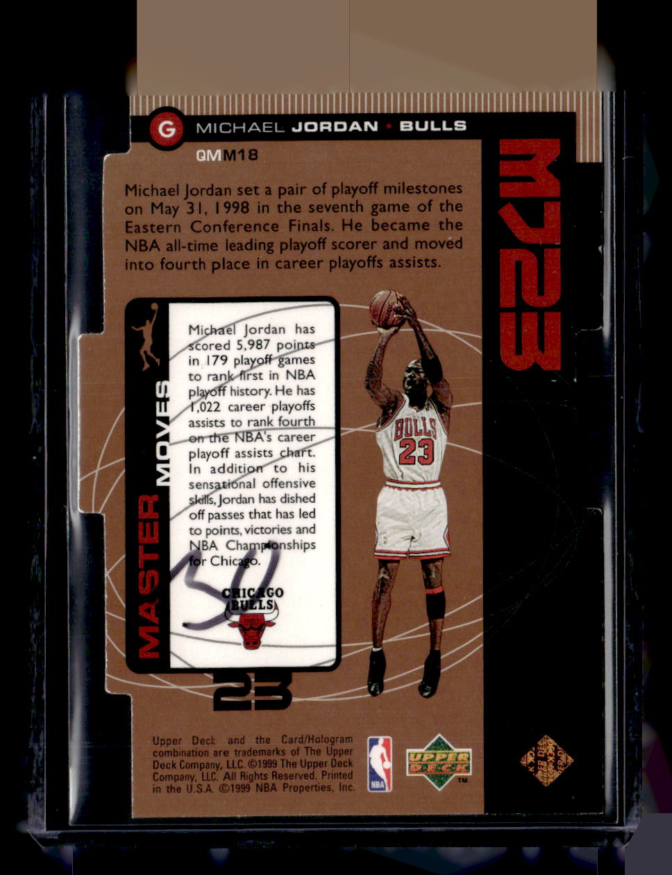 1998-99 Upper Deck #QMM18 Michael Jordan MJ23 Tier 1 (Quantum Bronze) #/2300