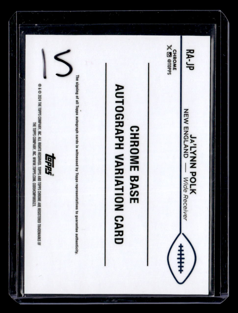 2024 Topps Chrome #RA-JP Ja'Lynn Polk Yellow Geometric /75