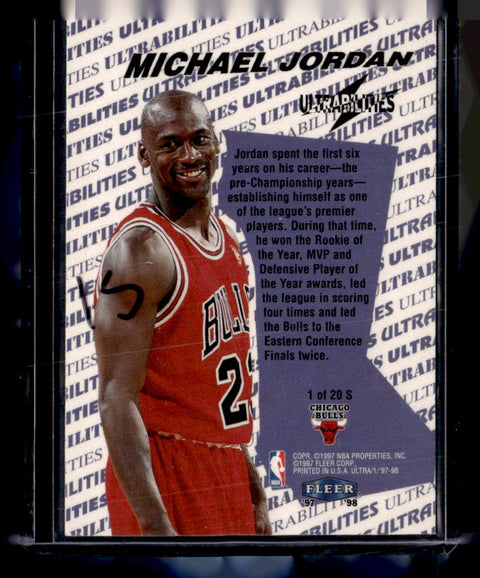 1997-98 Ultra #1 S Michael Jordan Ultrabilities Starter