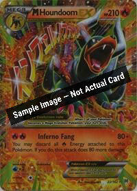 Pokemon,XY - BREAKthrough,M Houndoom EX - 22/162,Holofoil,Lightly Played — Sample Image, Not Actual Card