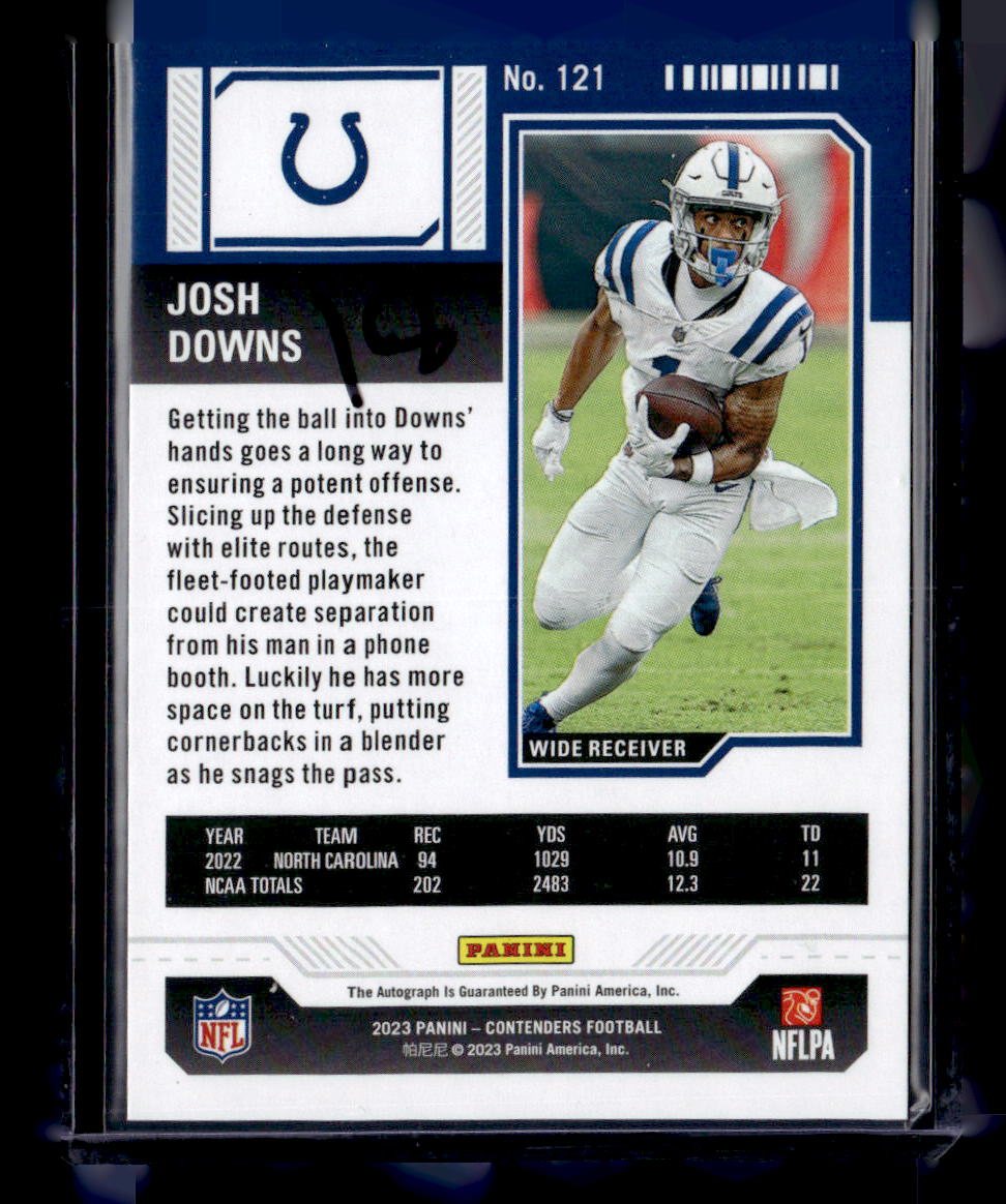 2023 Panini Contenders #121 Josh Downs Playoff Ticket #/149