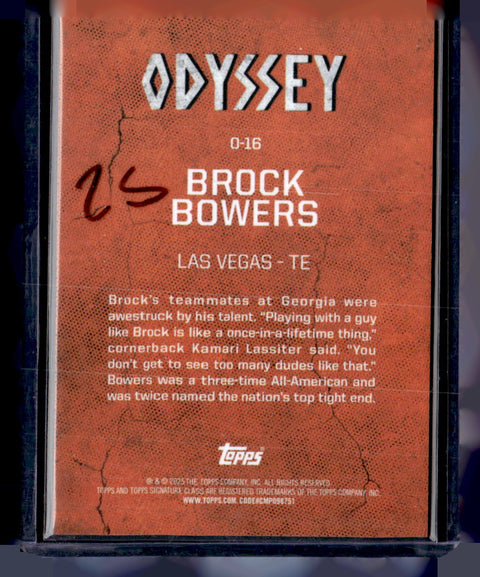 2025 Topps #O-16 Brock Bowers Odyssey