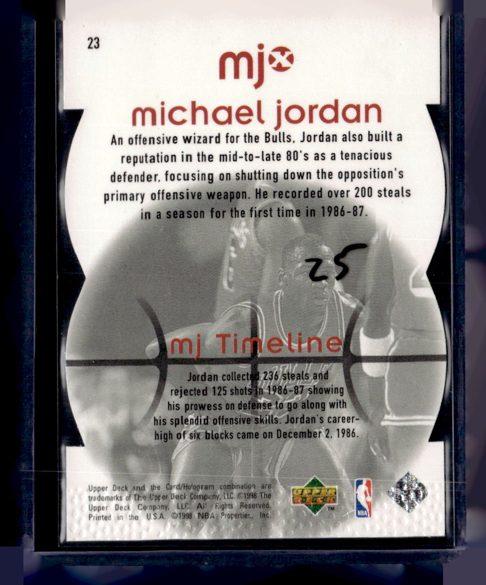 1998 Upper Deck MJx #23 Michael Jordan Timepieces Red #/2300