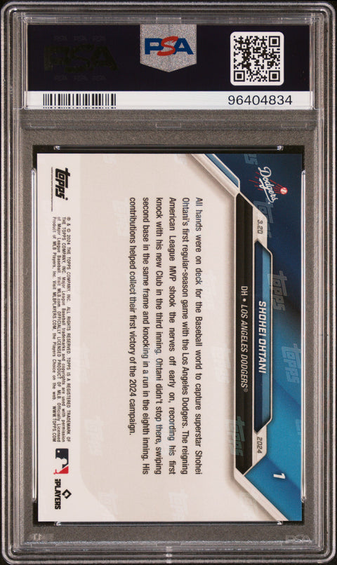 2024 Topps Now #1 Shohei Ohtani PSA 10 96404834