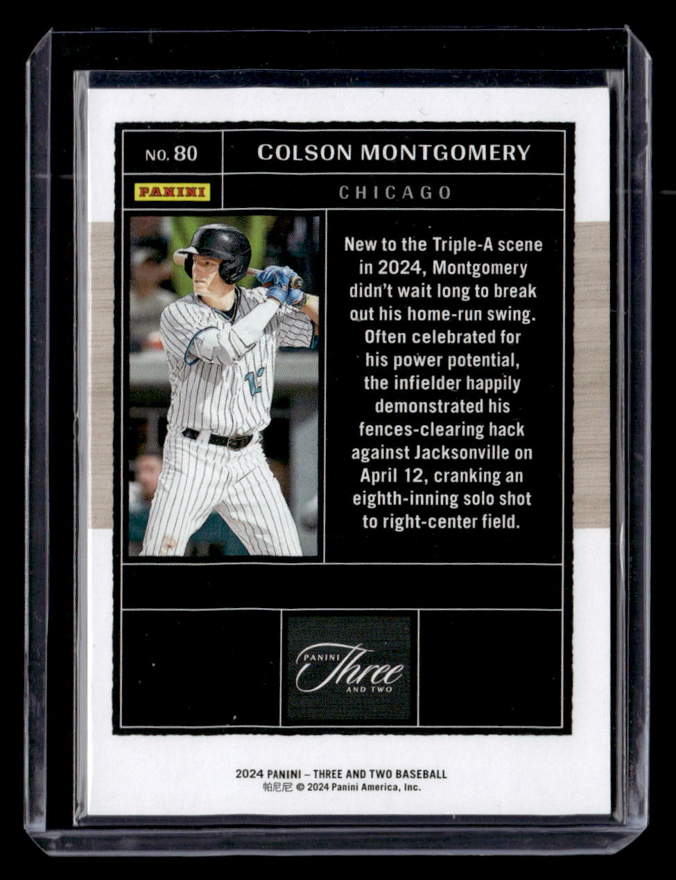 2024 Panini Three And Two #80 Colson Montgomery Silver #/49