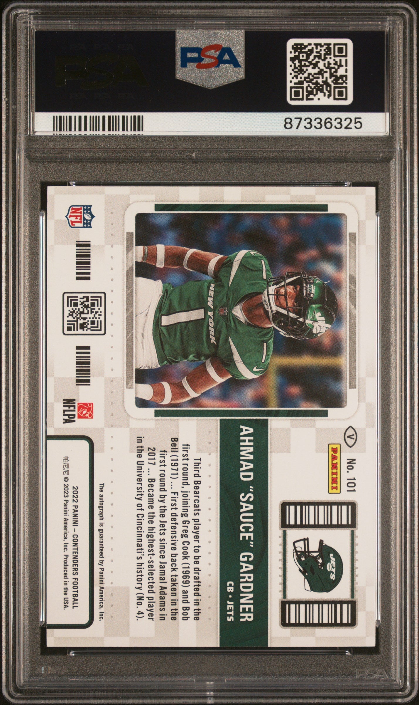 2022 Panini Contenders #101 Sauce Gardner Variation-Auto-Showcase PSA 9 87336325
