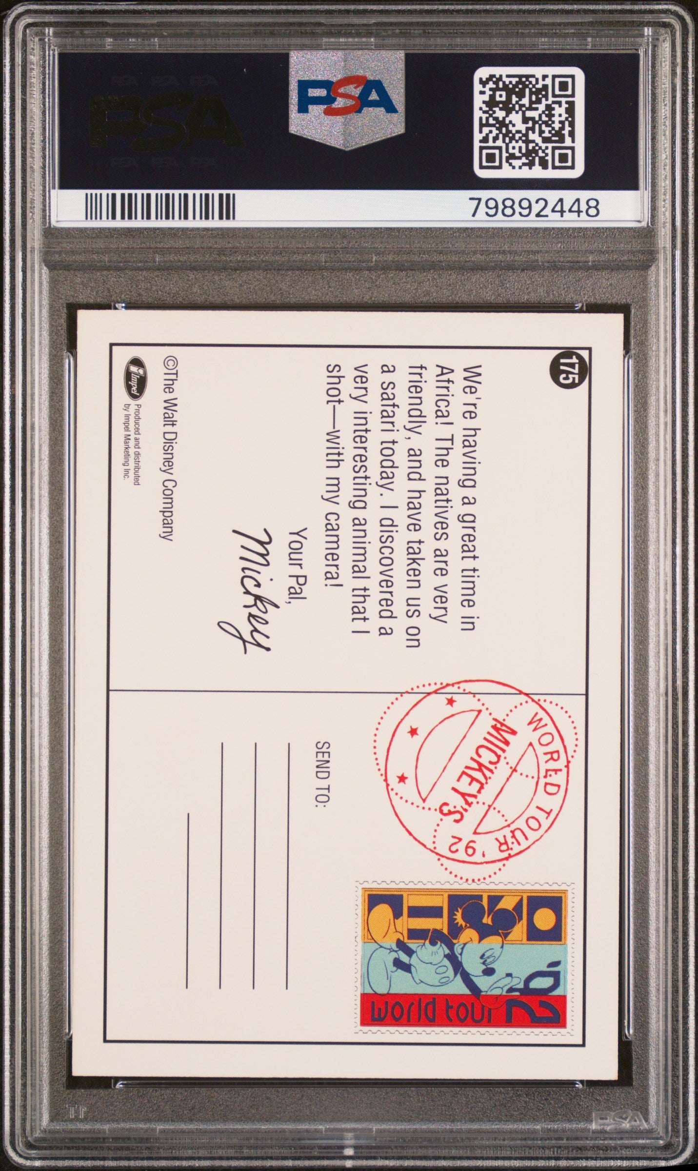 1991 Impel Disney Collector Cards #175 Safari Surprise Disney Collector Cards PSA 10
