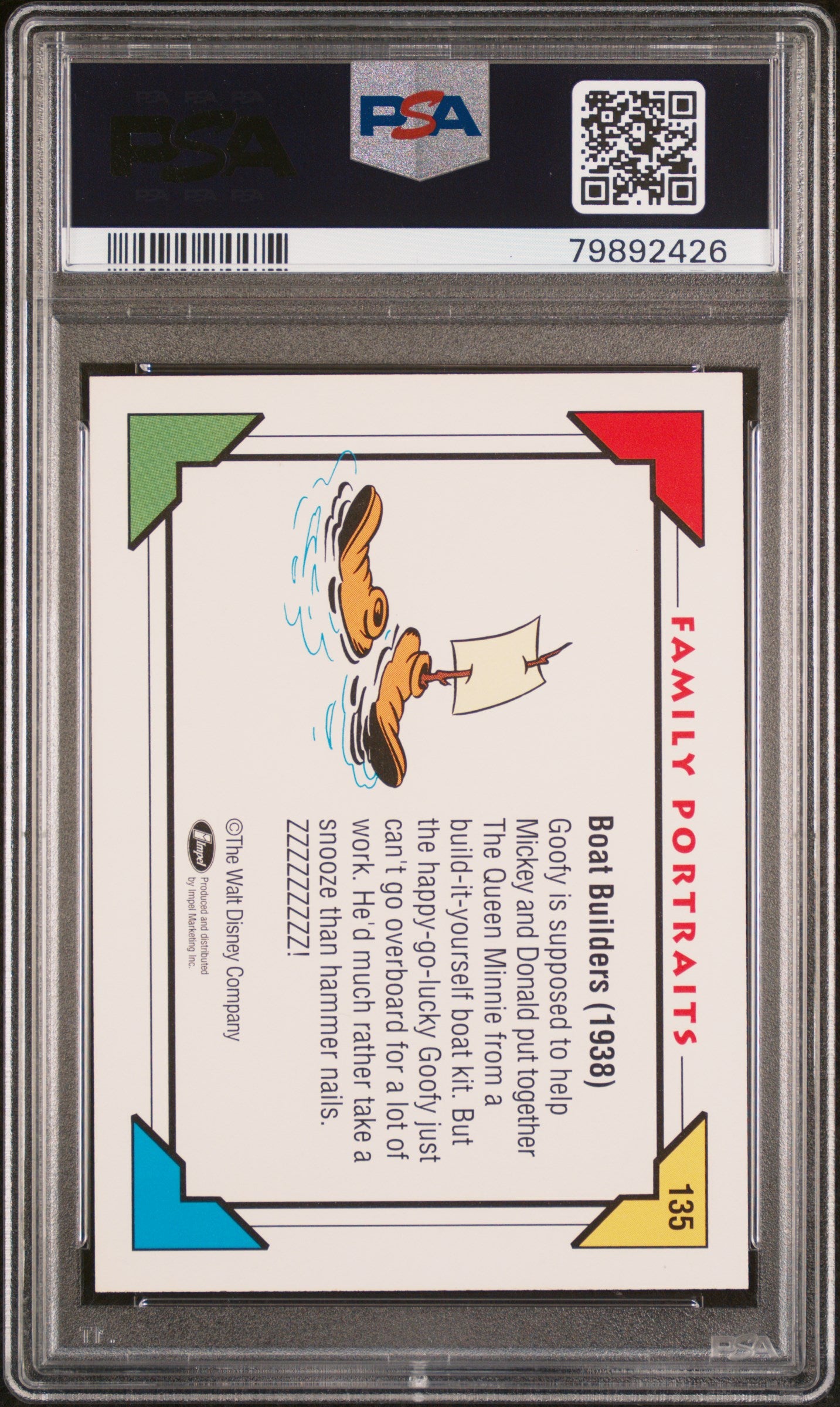 1991 Impel Disney Collector Cards #135 Boat Builders Disney Collector Cards PSA 10