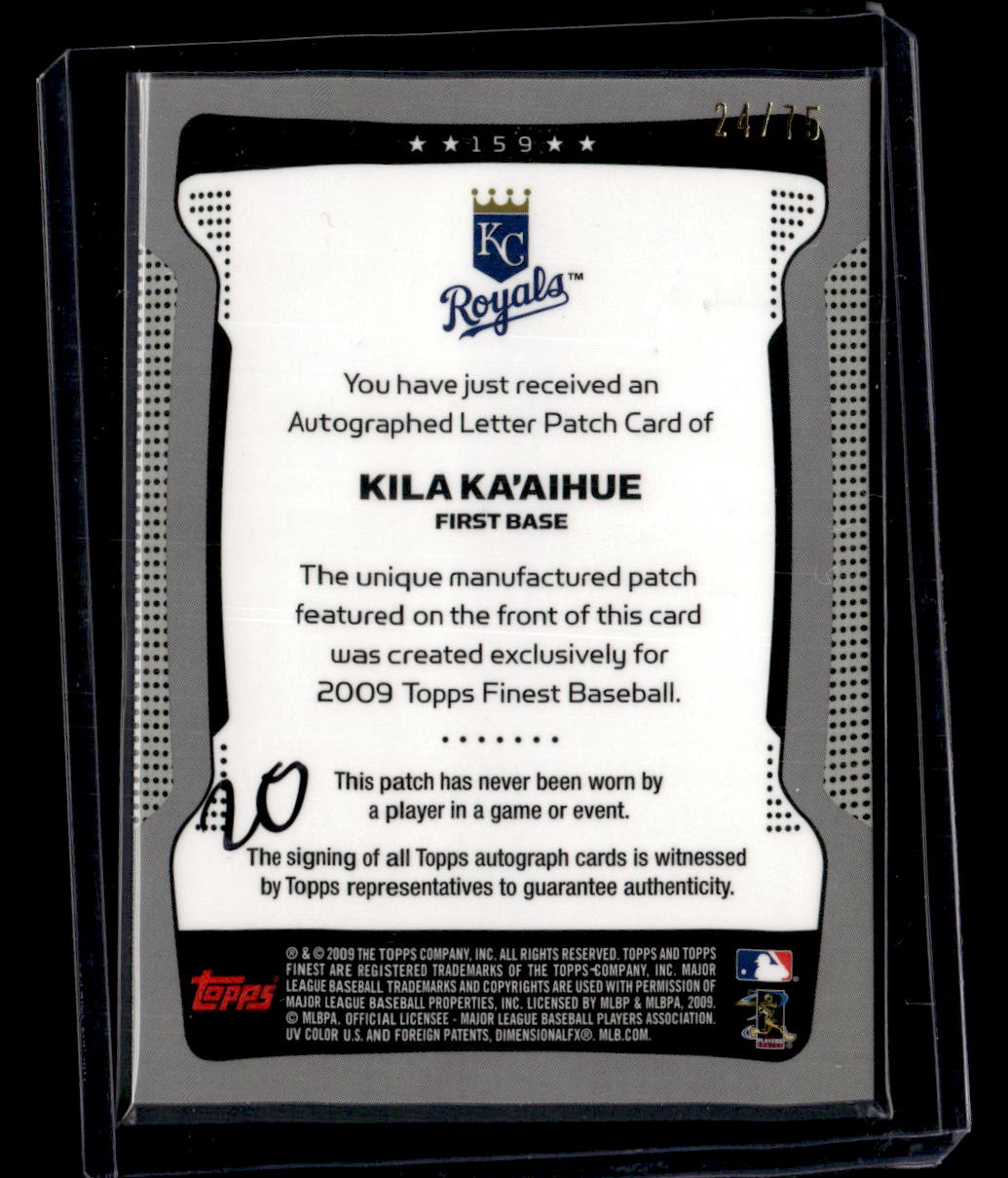 2009 Finest #159 Kila Ka'aihue Refractors #/75