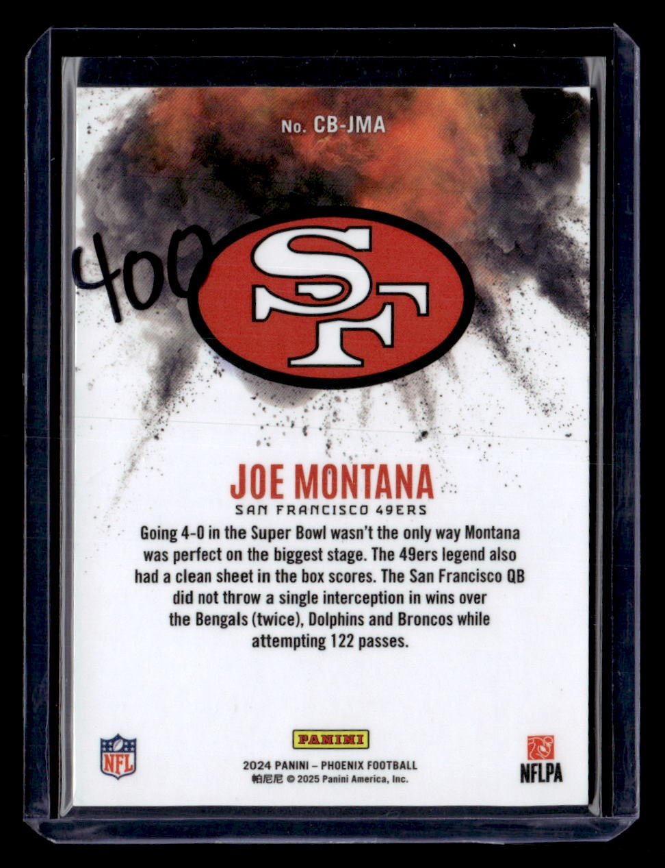 2024 Panini Phoenix #CB-JMA Joe Montana Color Blast