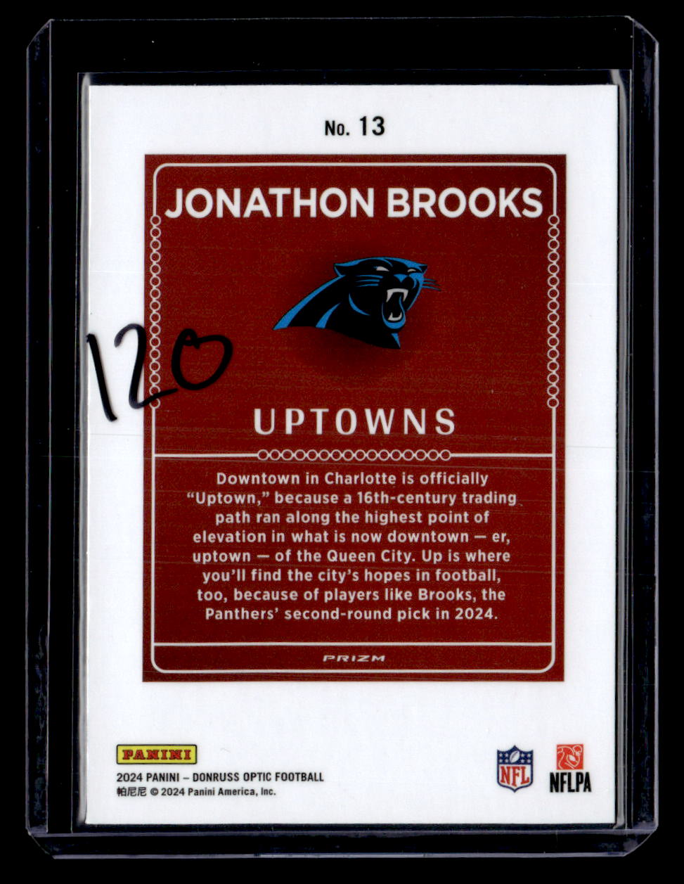 2024 Donruss Optic #13 Jonathon Brooks Uptowns