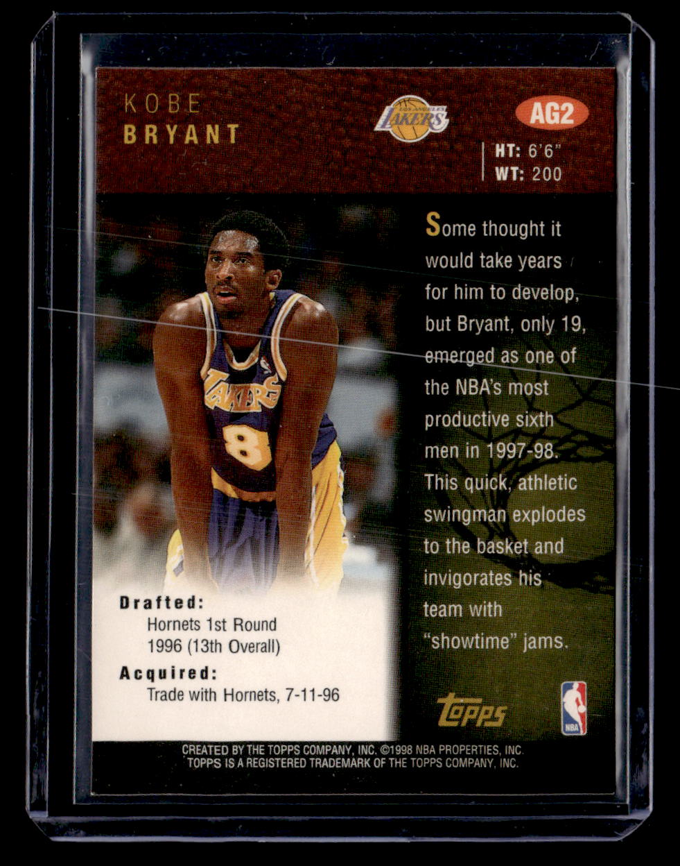 1998-99 Topps #AG2 Kobe Bryant Autographs