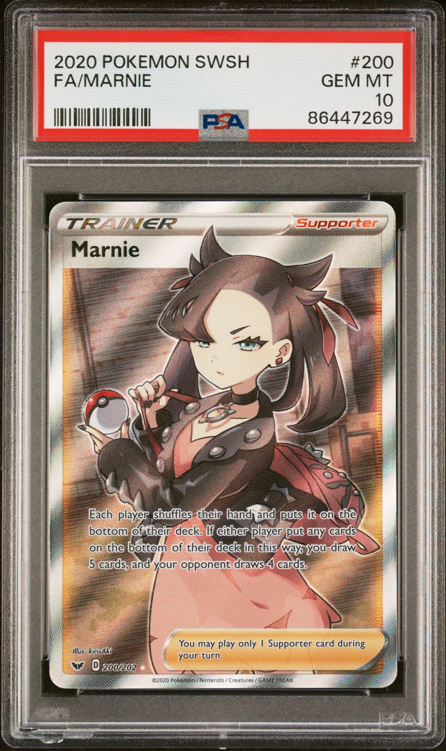 2020 Pokemon Sword & Shield Fa/Marnie #200 PSA 10 – Aloha Card Shop