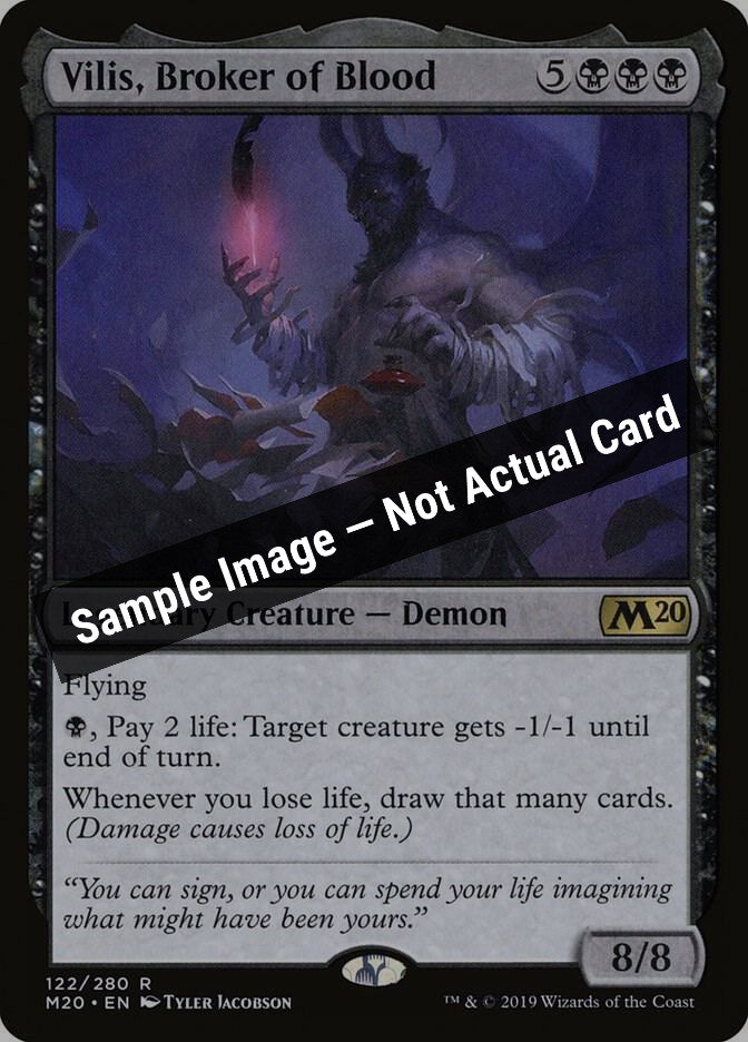 Magic,Core Set 2020,Vilis, Broker of Blood - 122,Normal,Lightly Played — Sample Image, Not Actual Card