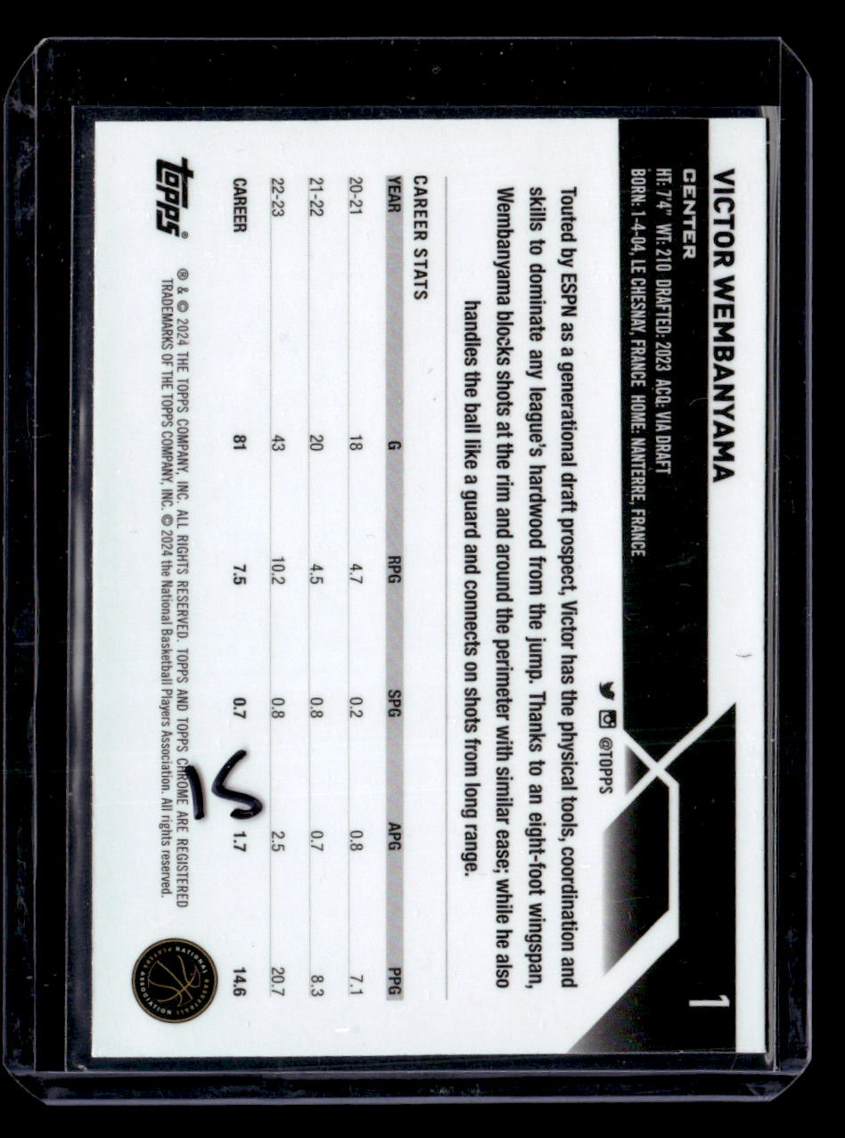 2023-24 Topps Chrome #1 Victor Wembanyama