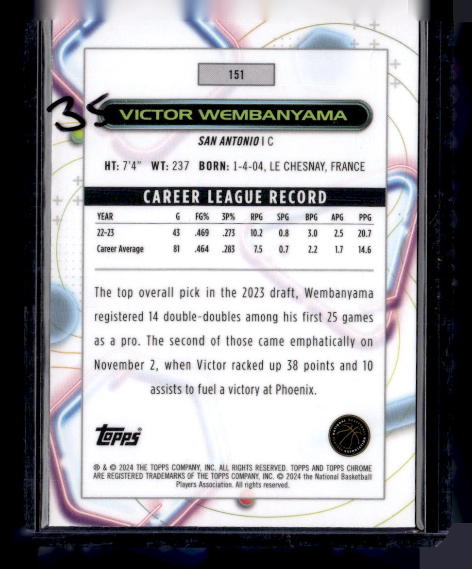 2023-24 Topps Chrome Cosmic #151 Victor Wembanyama