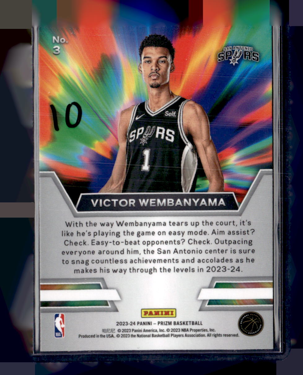 2023-24 Panini Prizm #3 Victor Wembanyama Instant Impact