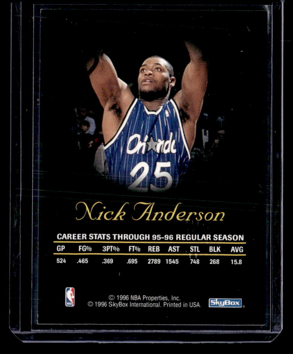 1996-97 SkyBox Premium #NNO Nick Anderson Autographics Black Ink