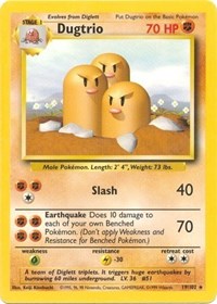 pokemon Base Set Dugtrio