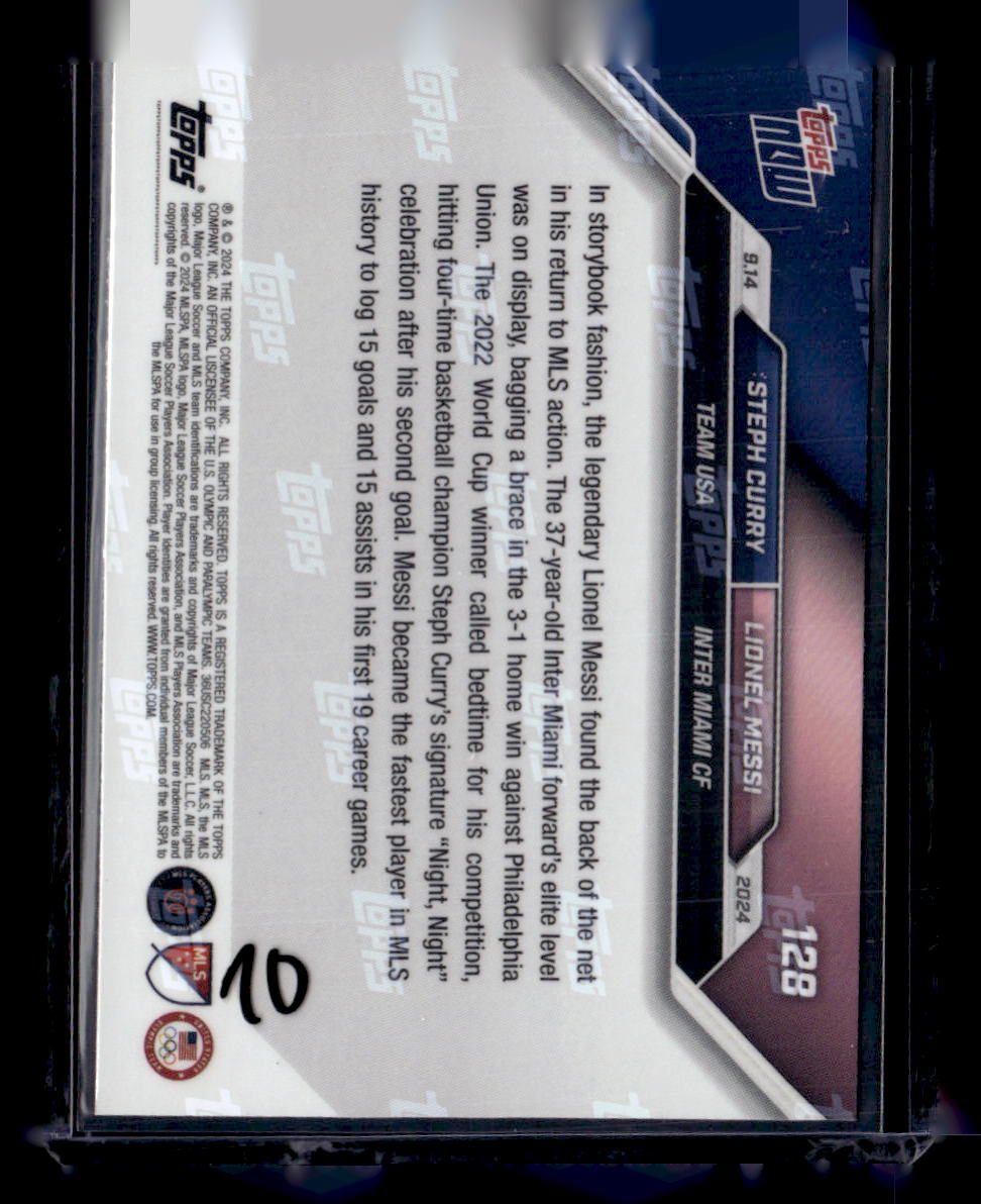 2024 Topps Now MLS #128 Steph Curry / Lionel Messi PR110182