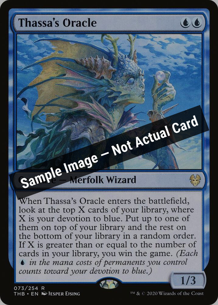 Magic,Theros Beyond Death,Thassa's Oracle - 73,Normal,Near Mint — Sample Image, Not Actual Card